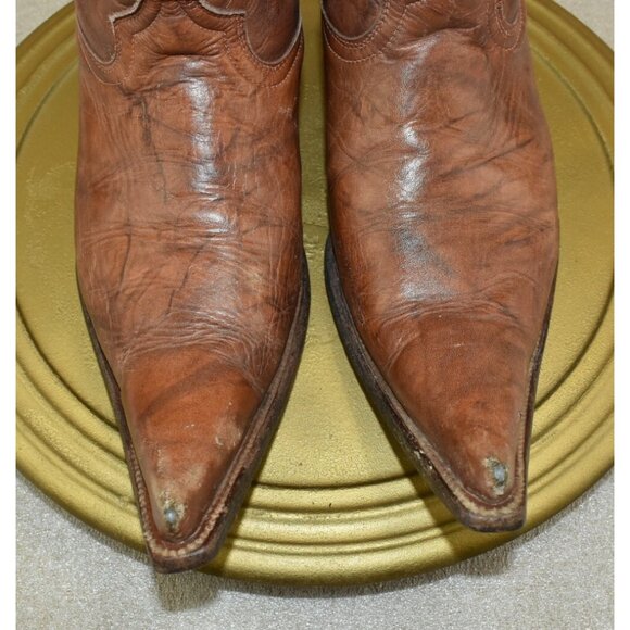 El Besserro Men's Cowboy Boots Size US 8 Mex 27 Brown Pointed Toe -Flaws- - Picture 9 of 15